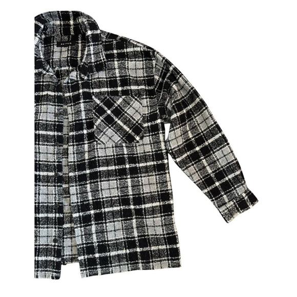 Just A Country Girl In Love With BLAKE SHELTON Plaid Flannel Upcycled Shacket XL - Picture 7 of 14